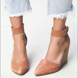 Jeffery Campbell Nubuck Pointed Toe Wedge